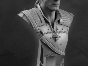 the witcher - 3d printable bust 3D 打印模型