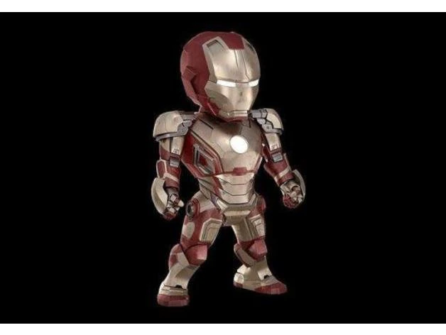 chibi iron man printable 3D Print Model .c4d .max .obj .3ds .fbx .stl .blend 