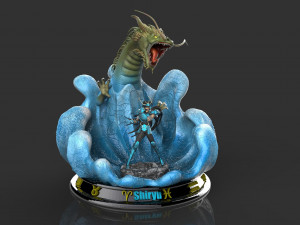 shiryu dragon - saint seiya - diorama 3D Print Model