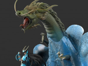 shiryu dragon - saint seiya - diorama 3D Print Model