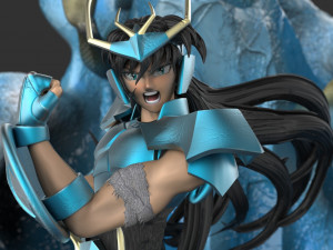 shiryu dragon - saint seiya - diorama 3D Print Model