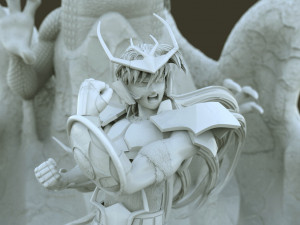 shiryu dragon - saint seiya - diorama 3D Print Model
