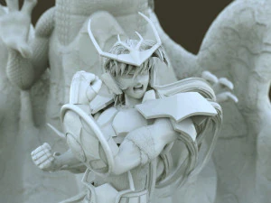 shiryu dragon - saint seiya - diorama 3D Print Model