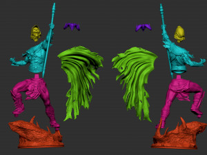 skeletor - he-man 80s tv show - printable diorama 3Dプリントモデル