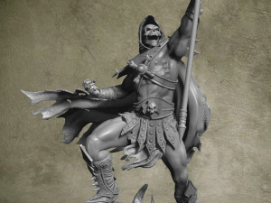 skeletor - he-man 80s tv show - printable diorama 3Dプリントモデル