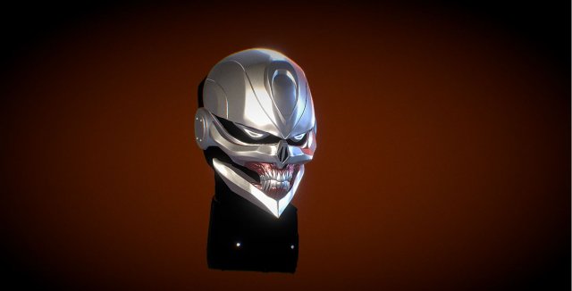 ghost rider bust - comic version -3d printable Modello di stampa 3D .c4d .max .obj .3ds .fbx .stl .blend 