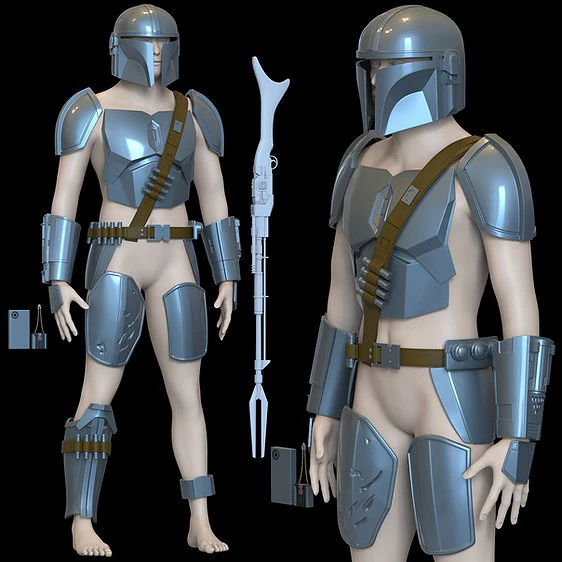 mandalorian - beskar wearable full armor 3D Print Model .c4d .max .obj .3ds .fbx .stl .blend 