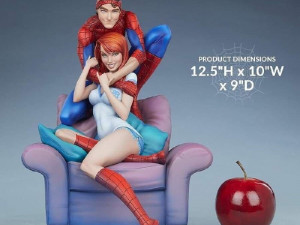 spider-man and mary jane maquette - diorama printable Model do druku 3D