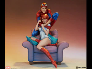 spider-man and mary jane maquette - diorama printable 3D Print Model