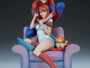 spider-man and mary jane maquette - diorama printable 3D Print Model