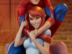 spider-man and mary jane maquette - diorama printable 3D Print Model