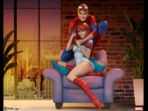 spider-man and mary jane maquette - diorama printable 3D Print Model