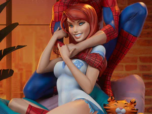 spider-man and mary jane maquette - diorama printable 3D Print Model