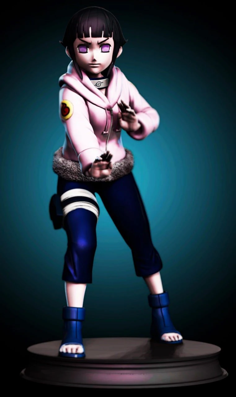 hinata hyuga - naruto - 3d printable 3D Print Model .c4d .max .obj .3ds .fbx .stl .blend 
