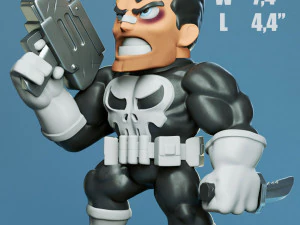punisher chibi - figure printable 3D Print Model
