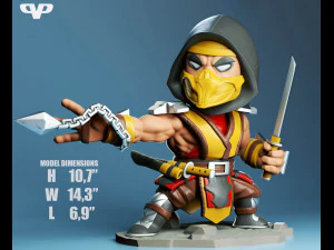 बिच्छू चबी - चित्र मुद्रण योग्य 3D प्रिंट मॉडल