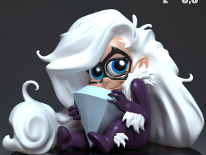 black cat chibi - figure printable 3D Print Model