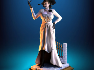 lady dimitrescu - figure printable 3D Print Model