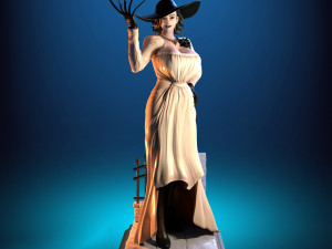 lady dimitrescu - figure printable Modelo de Impressão 3D