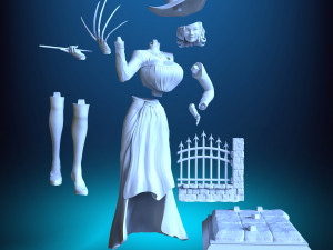 lady dimitrescu - figure printable Modelo de Impressão 3D