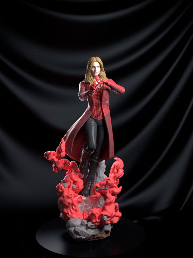 scarlet witch statue - printable figure Modelo de Impressão 3D .c4d .max .obj .3ds .fbx .stl .blend 
