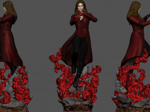 scarlet witch statue - printable figure Modelo de Impressão 3D