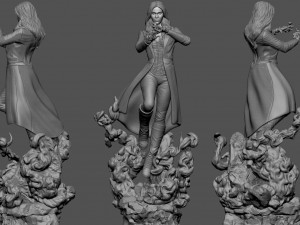 scarlet witch statue - printable figure Modelo de Impressão 3D