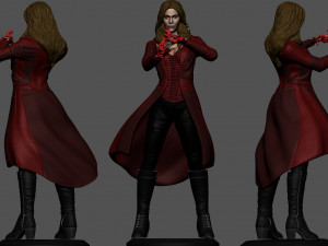 scarlet witch statue - printable figure Modelo de Impressão 3D