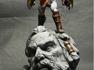 kratos zeus - diorama dapat dicetak Model Cetak 3D