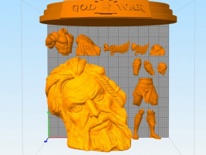 kratos zeus - diorama printable Modelo de impresión 3D