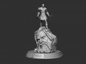 kratos zeus - diorama printable Modelo de impresión 3D