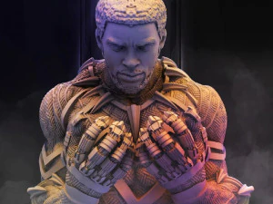 black panther bust - 2 heads printable 3D Print Model