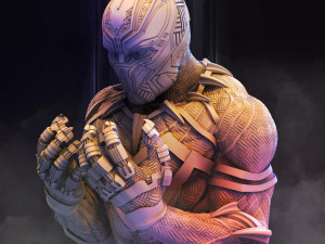 black panther bust - 2 heads printable 3D 打印模型