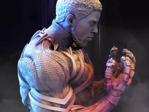 black panther bust - 2 heads printable 3D Print Model