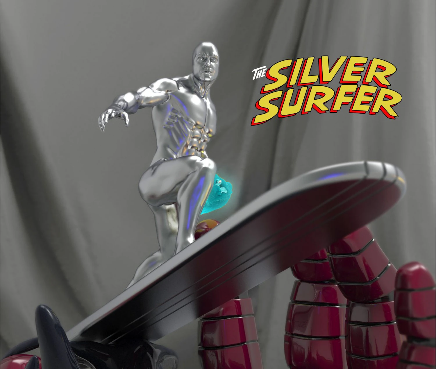 silver surfer - action figure printable 3D Print Model .c4d .max .obj .3ds .fbx .stl .blend 