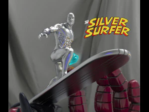 srebrny surfer - figurka do wydrukowania Model do druku 3D