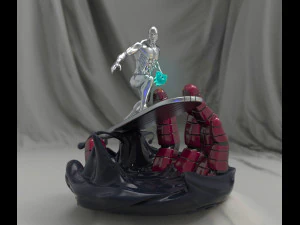 silver surfer - action figure printable 3D Print Model