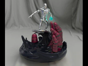 silver surfer - action figure printable 3D Print Model