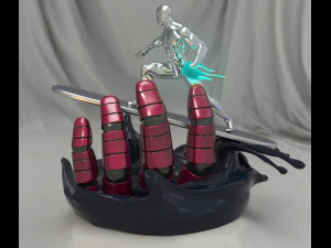 silver surfer - action figure printable 3D Print Model