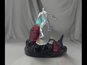 silver surfer - action figure printable 3D Print Model