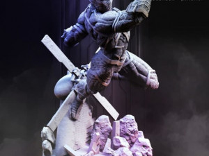 captain america vs black panther - full diorama 3D Baskı Modeli