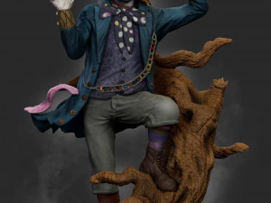 Est&aacute;tua do Chapeleiro Maluco para imprimir em 3D Modelo de Impressão 3D