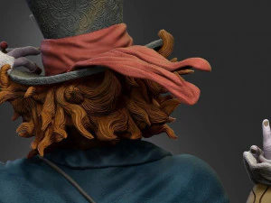 Est&aacute;tua do Chapeleiro Maluco para imprimir em 3D Modelo de Impressão 3D