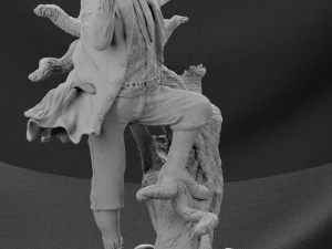 Est&aacute;tua do Chapeleiro Maluco para imprimir em 3D Modelo de Impressão 3D