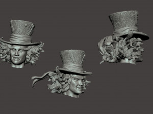 mad hatter printable statue 3d 3D Принт Модель