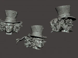 Est&aacute;tua do Chapeleiro Maluco para imprimir em 3D Modelo de Impressão 3D