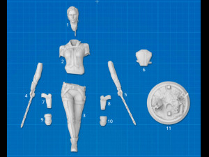 black widow 2021 - figure printable 3D Print Model