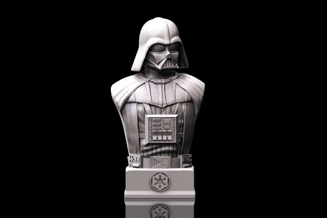 darth vader - printable bust 3D 프린트 모델 .c4d .max .obj .3ds .fbx .stl .blend 
