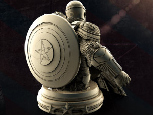falcon winter soldier bust - marvel 3D Print Model