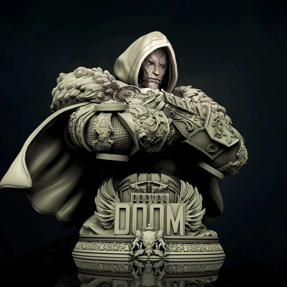 dr doom - printable bust 3D Print Model .c4d .max .obj .3ds .fbx .stl .blend 